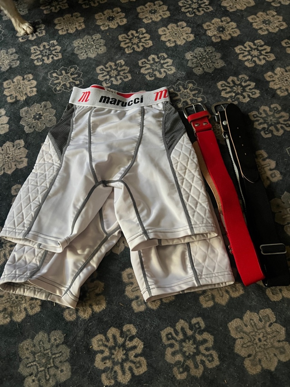 Marucci White Padded Compression Baseball Shorts